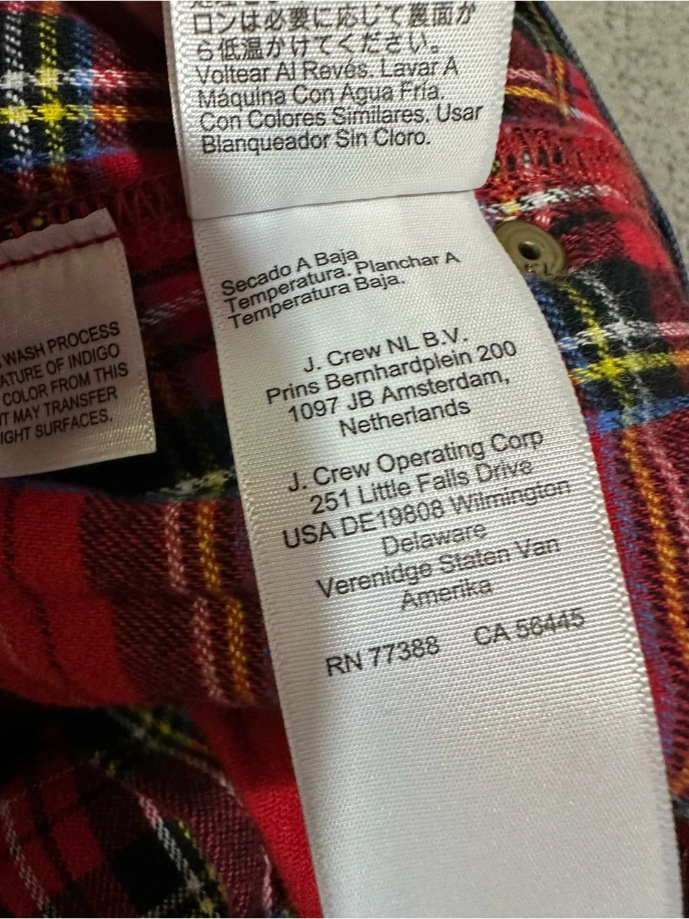 J. Crew Dark Wash flannel lined Jeans 36x30 NWOT